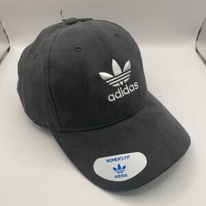 Adidas Women's Fit Relaxed Strapback Hat/Cap - Gray Suede